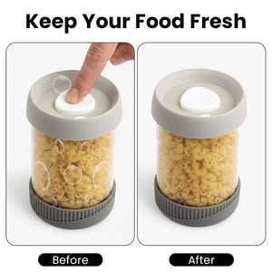 840ml Premium Microwave-Safe Borosilicate Glass Canister | Powerful Vacuum Lid for Max Freshness