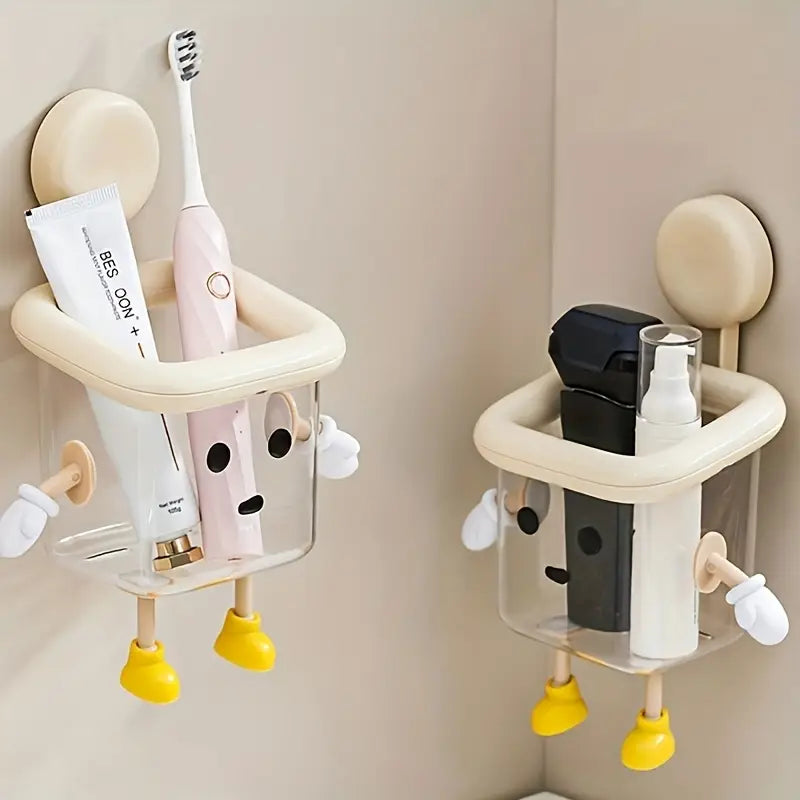 Multi-Purpose Wall-Mounted Bathroom Storage Organizer
