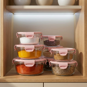 Easy Flow Cereal Dispenser Set of 3 | Airtight Kitchen Storage Jars for Rice, Pasta & Pulses (400ml, 600ml, 800ml) Leak-Proof, Easy Pour Design
