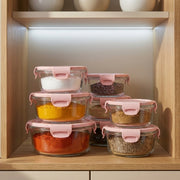 Easy Flow Cereal Dispenser Set of 3 | Airtight Kitchen Storage Jars for Rice, Pasta & Pulses (400ml, 600ml, 800ml) Leak-Proof, Easy Pour Design