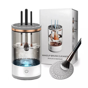 Automatic Electric Makeup Brush Cleaner & Dryer – Fast, Portable & Deep Cleaning for All Sizes