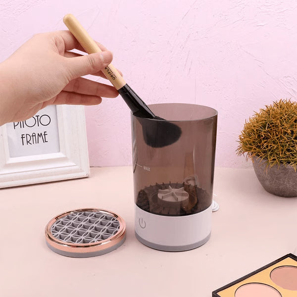 Automatic Electric Makeup Brush Cleaner & Dryer – Fast, Portable & Deep Cleaning for All Sizes