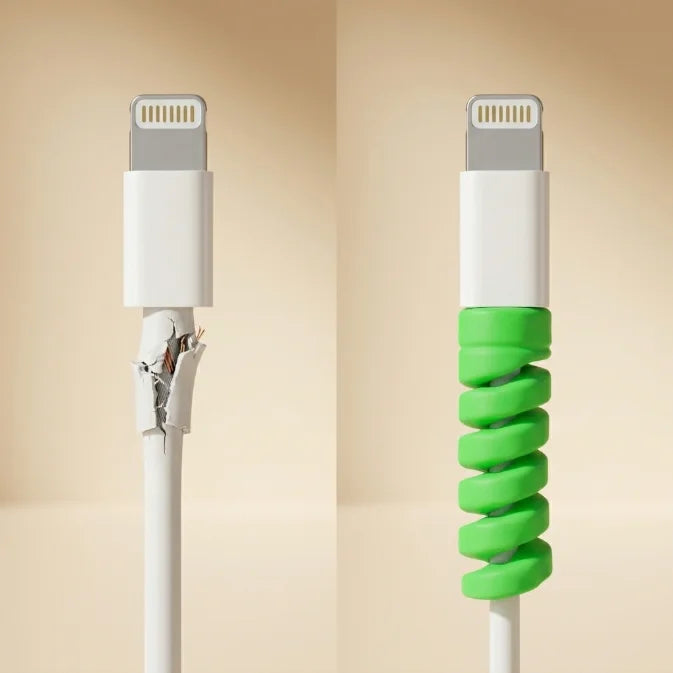 Flexible Cable Protector Spiral | Charger Wire Saver (Assorted Colors)