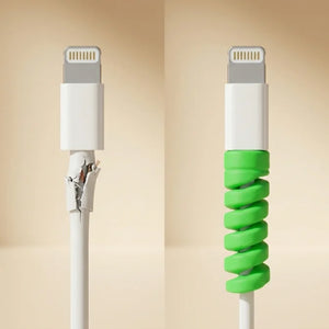 Flexible Cable Protector Spiral | Charger Wire Saver (Assorted Colors)