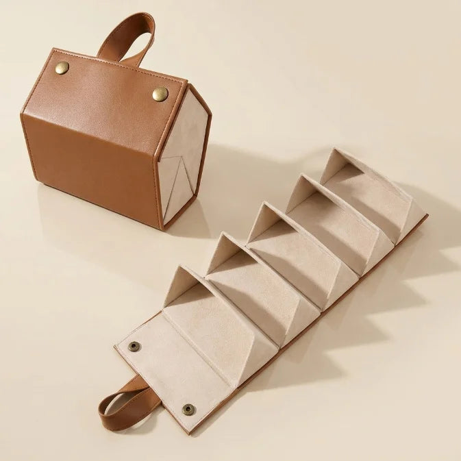 Foldable Sunglasses Organizer Case | 5 Slot Travel Glasses Holder