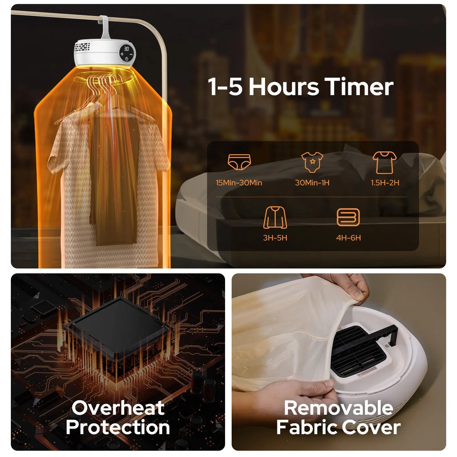 Portable Laundry Drying Wardrobe for Home