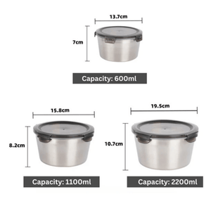 Premium Stainless Steel Food Storage Container | Eco-Friendly & Durable Kitchen Essential