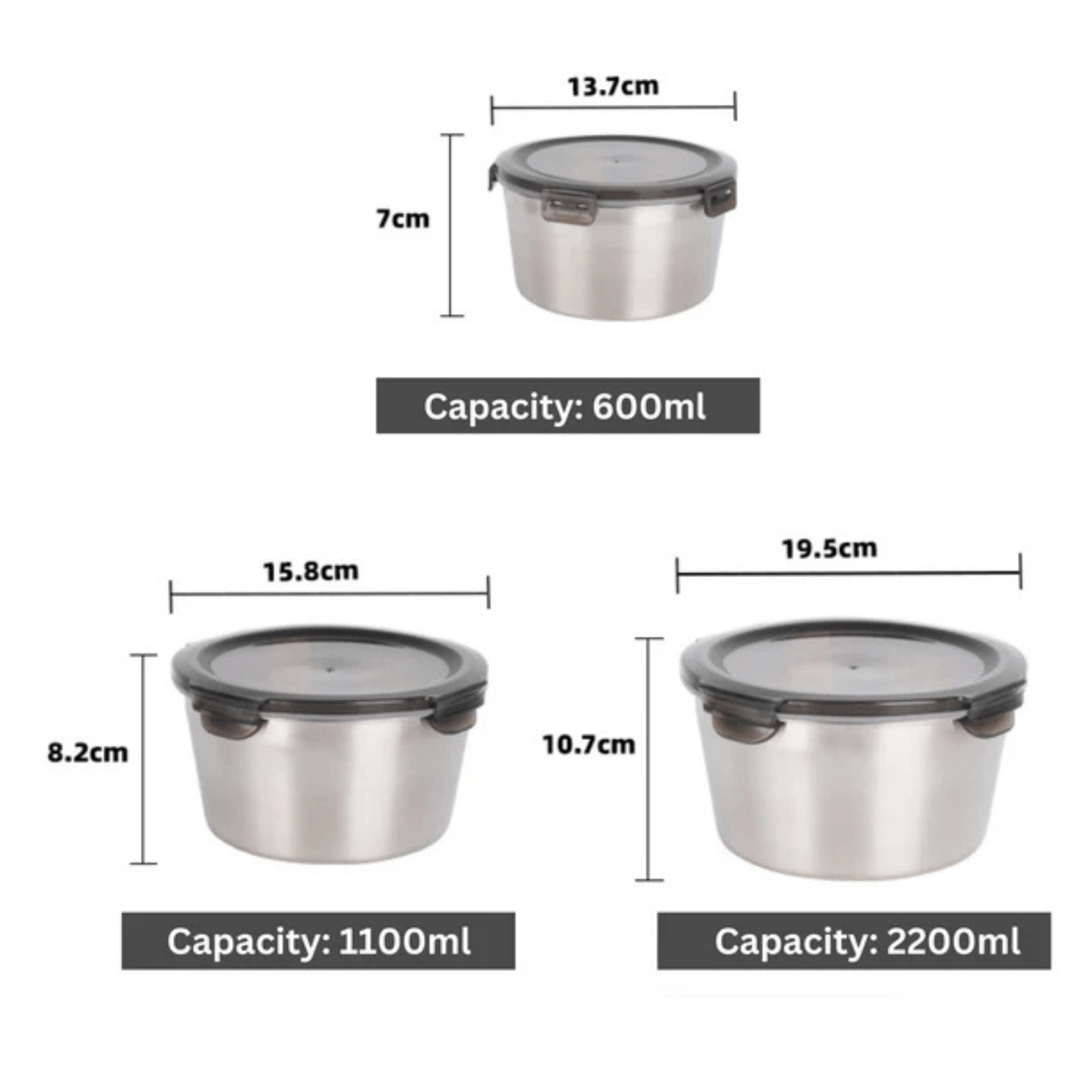 Premium Stainless Steel Food Storage Container | Eco-Friendly & Durable Kitchen Essential