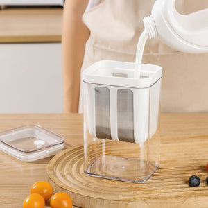 Premium Hung Curd Maker with Ultra-Fine Mesh Strainer (1100ml) | DIY Greek Yogurt & Cheese Making Kit