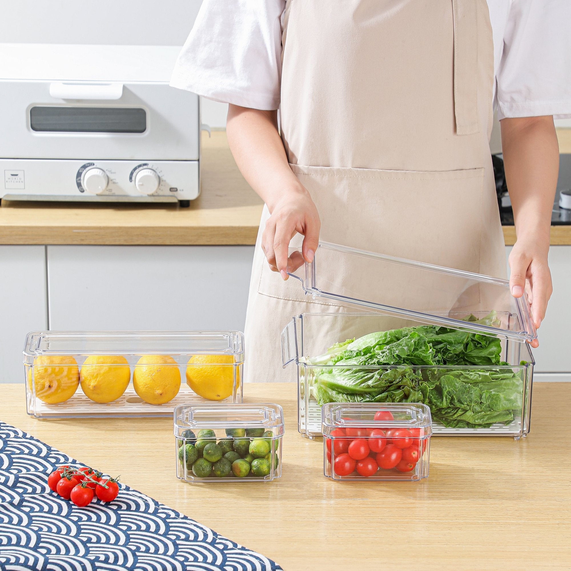 Fresh Keeper Refrigerator Storage Box for Fruits & Vegetables