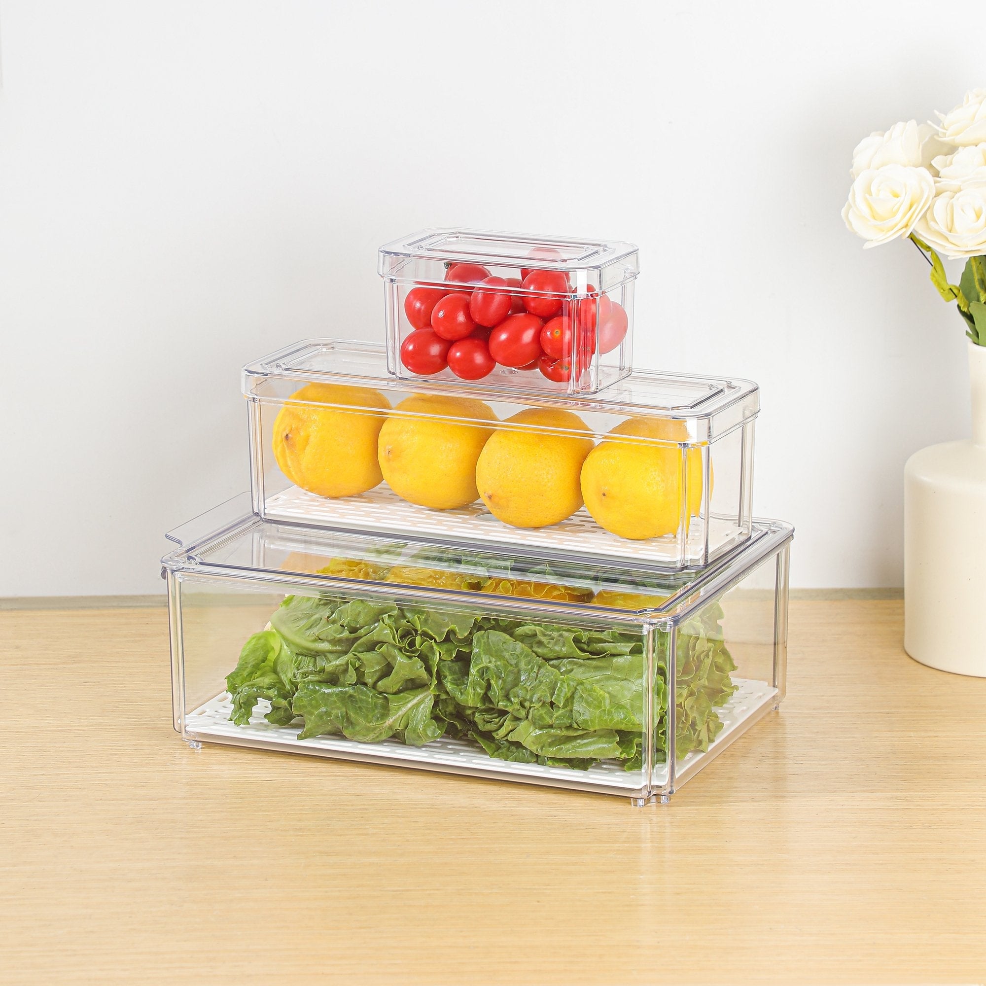 Fresh Keeper Refrigerator Storage Box for Fruits & Vegetables
