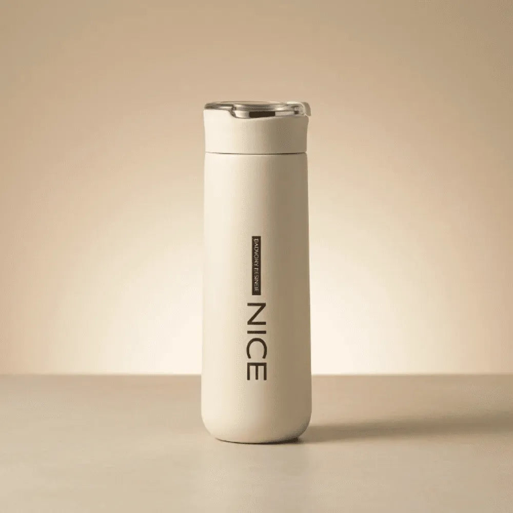 400ML Nice Vacuum Insulated Water Bottle | Leakproof Portable Flask for Tea, Coffee & Water
