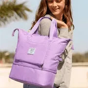 Portable Lavender Foldable Duffel Bag – Your Ultimate Travel Companion
