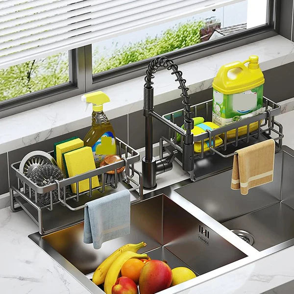 Housious All-in-One Kitchen Sink Organizer for Cleaning Essentials