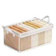 Foldable Fabric Storage Box with Lid | 26L Clothes & Pants Organizer | Collapsible Closet Storage Bin with Handles | Multi-Purpose Home Organizer | 3 PCS