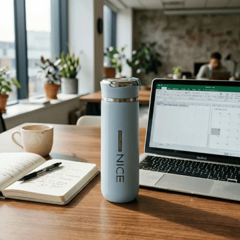 400ML Nice Vacuum Insulated Water Bottle | Leakproof Portable Flask for Tea, Coffee & Water