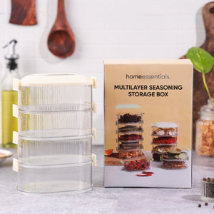 Multilayer Vacuum Seasoning Storage Box | Stackable & Airtight Spice Organizer