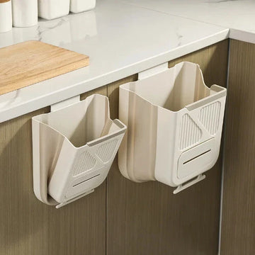 Foldable Hanging Trash Bin for Kitchen Cabinets.