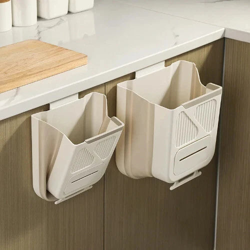 Foldable Hanging Trash Bin for Kitchen Cabinets.