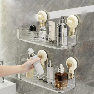 Housious® Multi-Purpose Transparent Suction Cup Storage Shelf