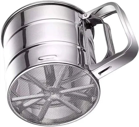 Heavy Duty Stainless Steel Flour Sifter with Handle – Baking Essentials